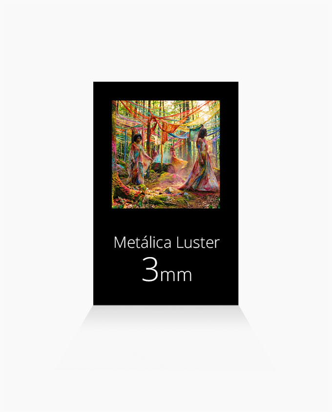 Impresión Luster Metálica, blanco 3mm